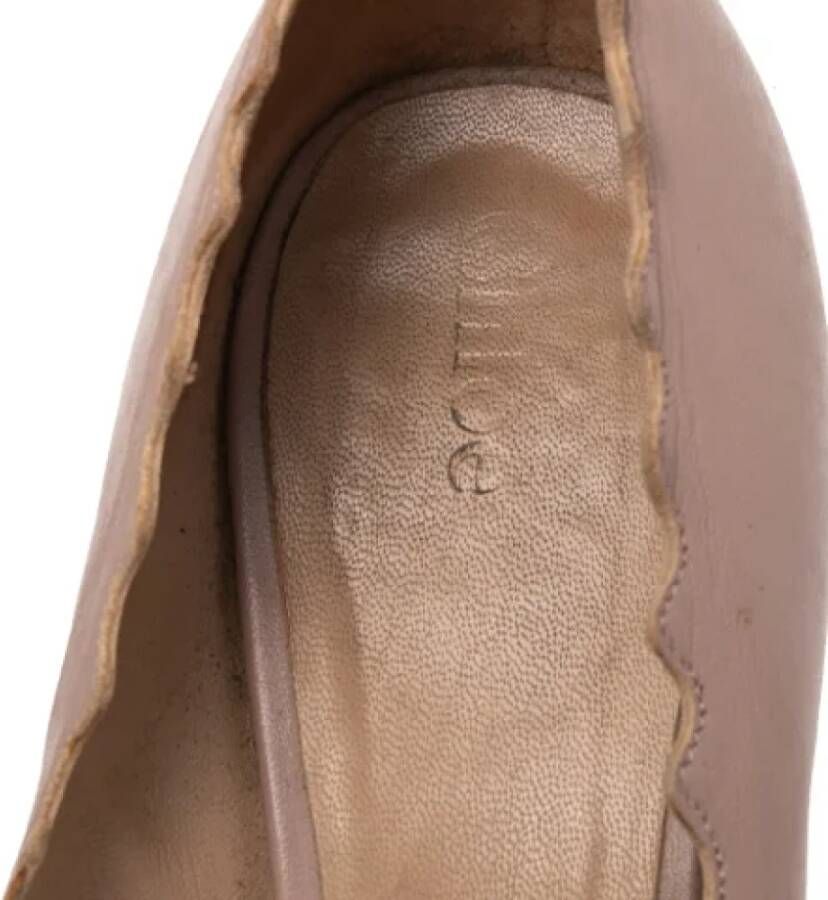 Chloé Pre-owned Leather heels Beige Dames