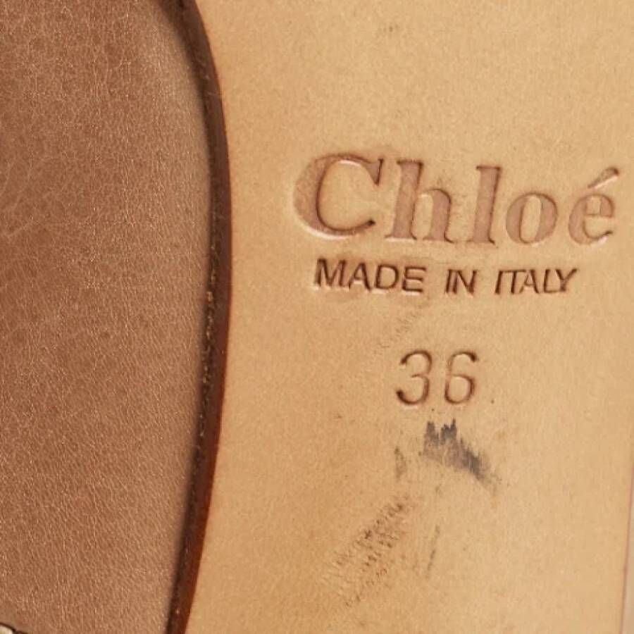 Chloé Pre-owned Leather heels Beige Dames