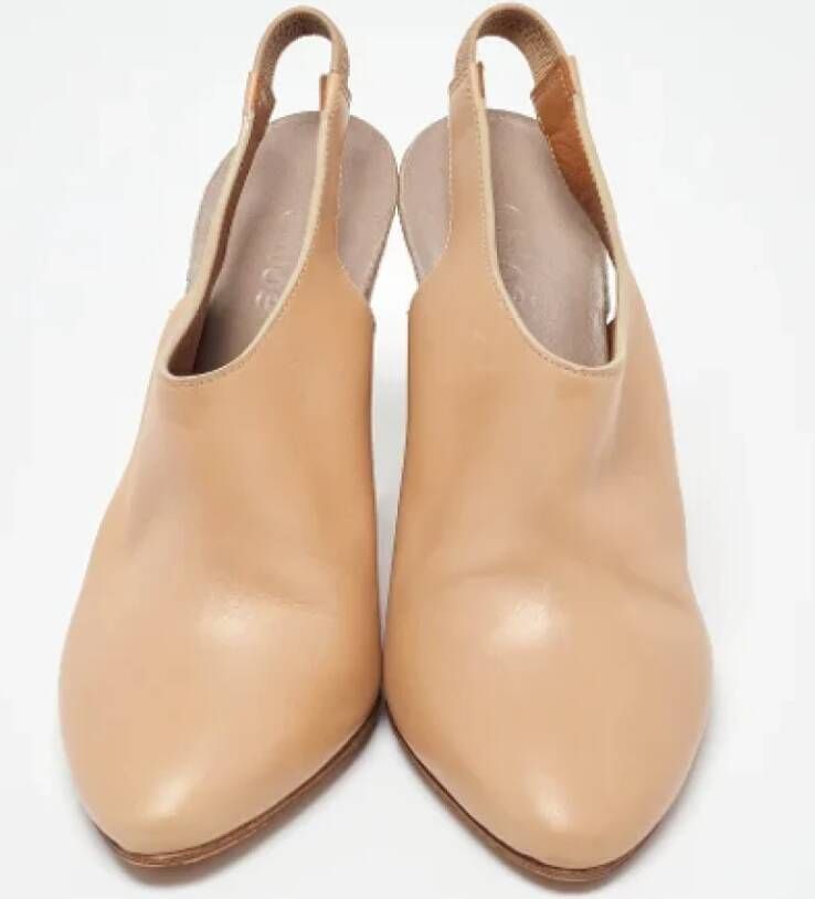 Chloé Pre-owned Leather heels Beige Dames