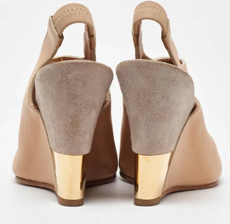 Chloé Pre-owned Leather heels Beige Dames