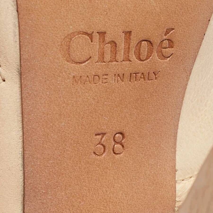 Chloé Pre-owned Leather heels Beige Dames