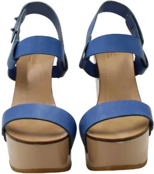 Chloé Pre-owned Leather heels Blue Dames