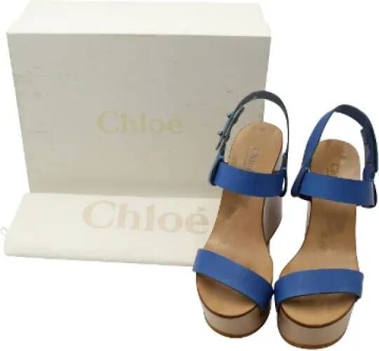 Chloé Pre-owned Leather heels Blue Dames