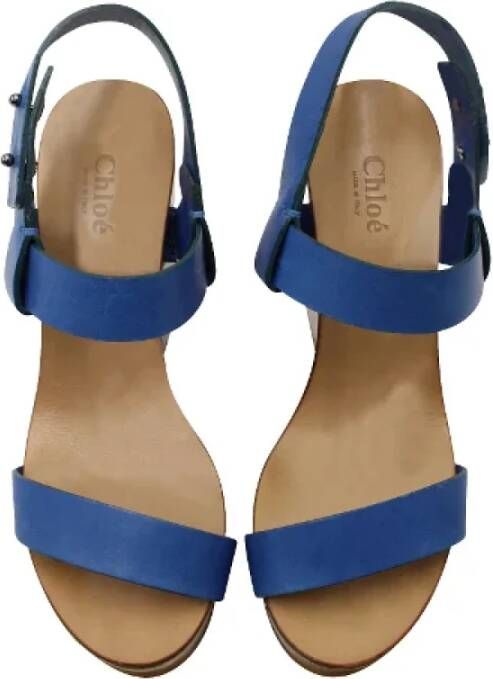 Chloé Pre-owned Leather heels Blue Dames