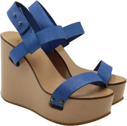 Chloé Pre-owned Leather heels Blue Dames