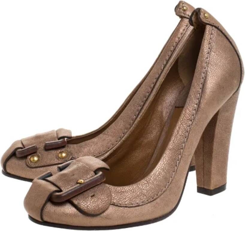 Chloé Pre-owned Leather heels Brown Dames