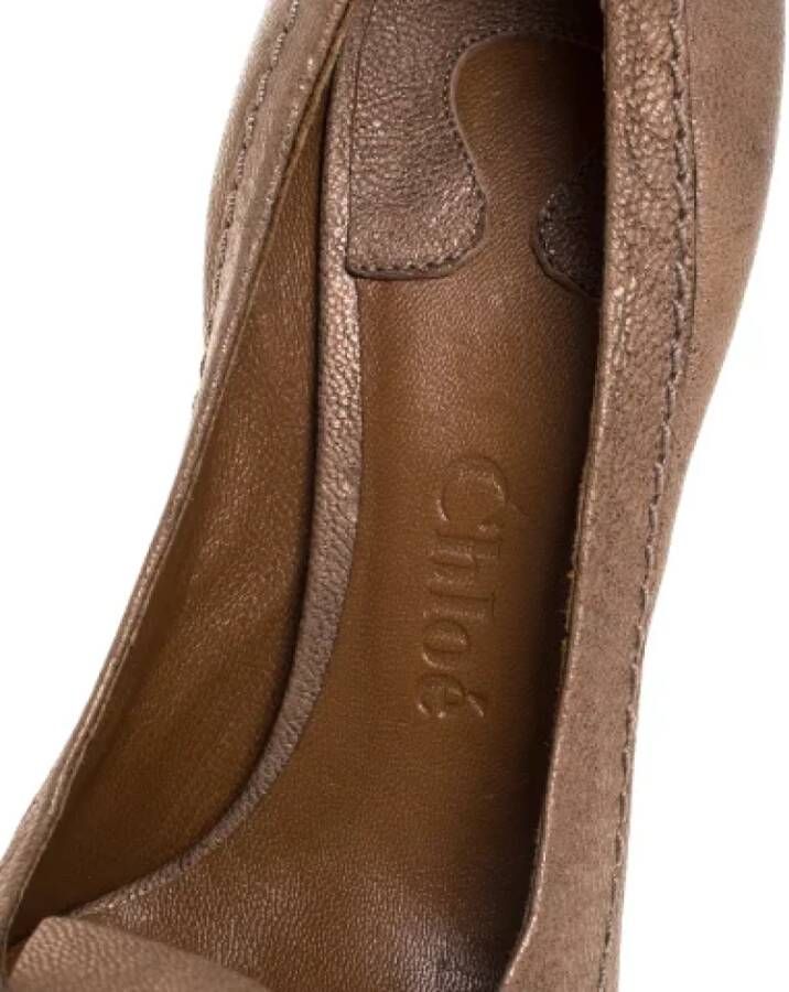 Chloé Pre-owned Leather heels Brown Dames