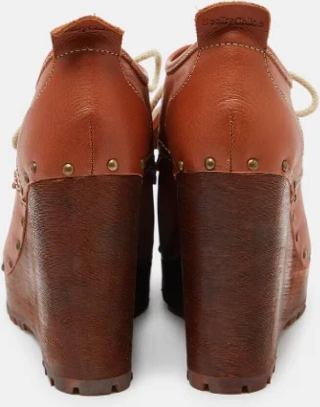 Chloé Pre-owned Leather heels Brown Dames