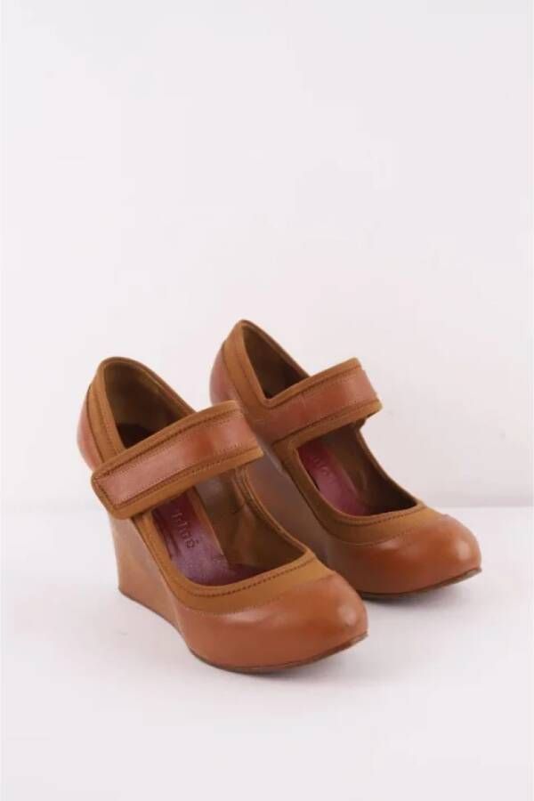 Chloé Pre-owned Leather heels Brown Dames