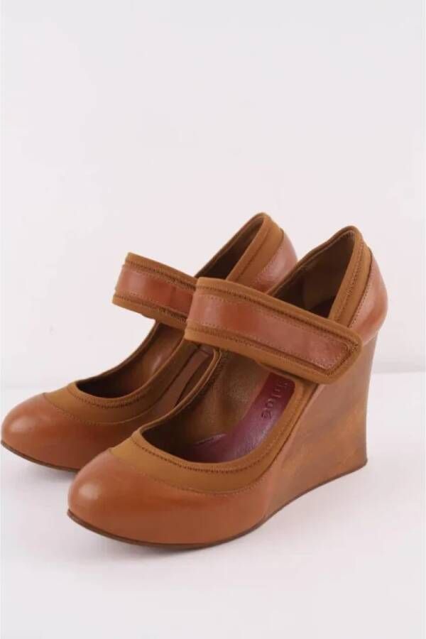 Chloé Pre-owned Leather heels Brown Dames