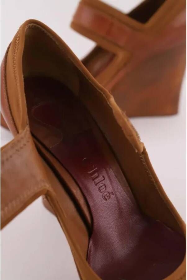 Chloé Pre-owned Leather heels Brown Dames