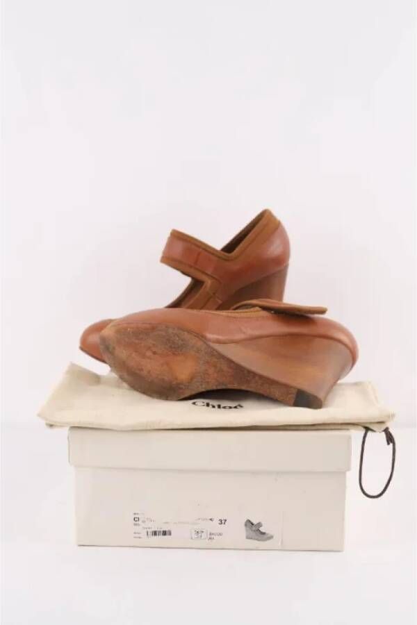 Chloé Pre-owned Leather heels Brown Dames