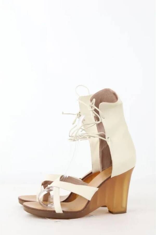 Chloé Pre-owned Leather heels White Dames