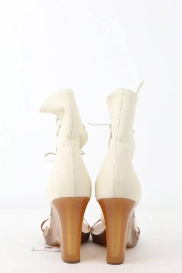 Chloé Pre-owned Leather heels White Dames