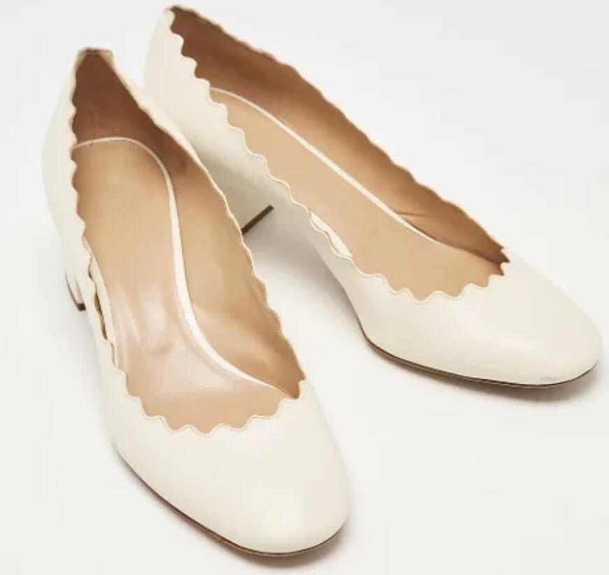 Chloé Pre-owned Leather heels White Dames