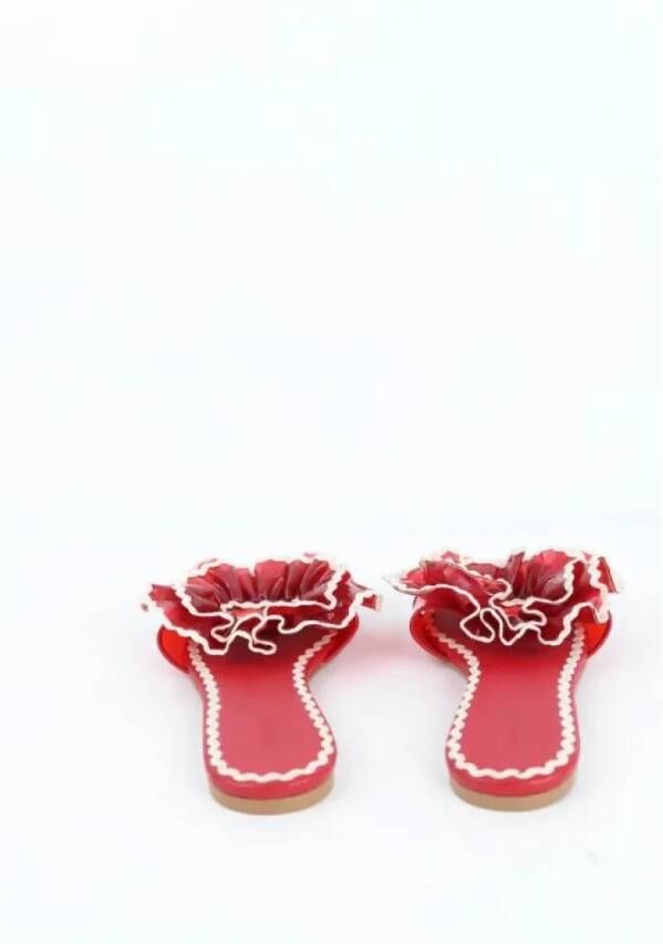 Chloé Pre-owned Leather mules Red Dames