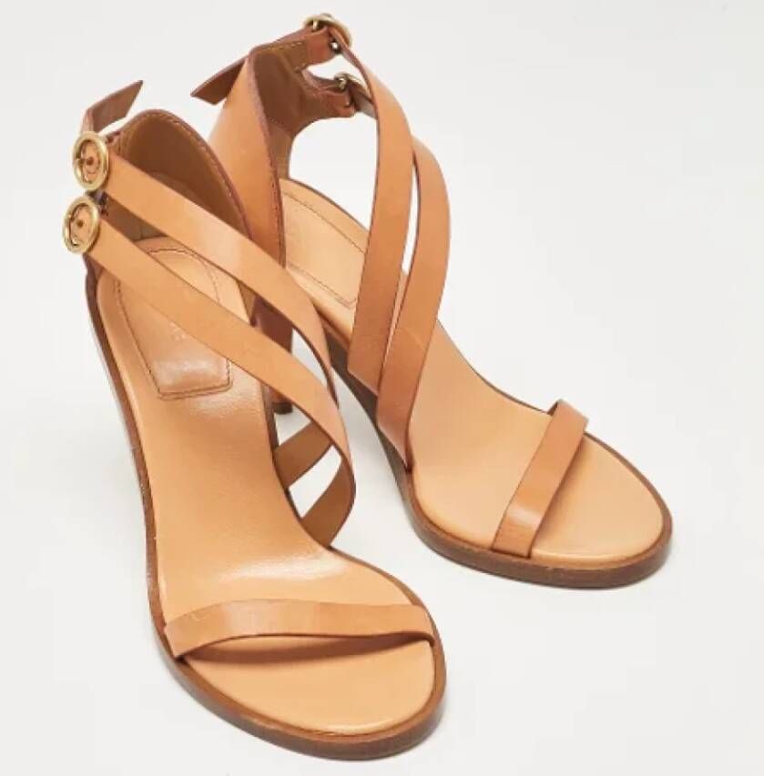 Chloé Pre-owned Leather sandals Beige Dames