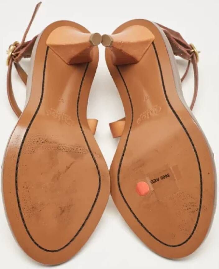 Chloé Pre-owned Leather sandals Beige Dames