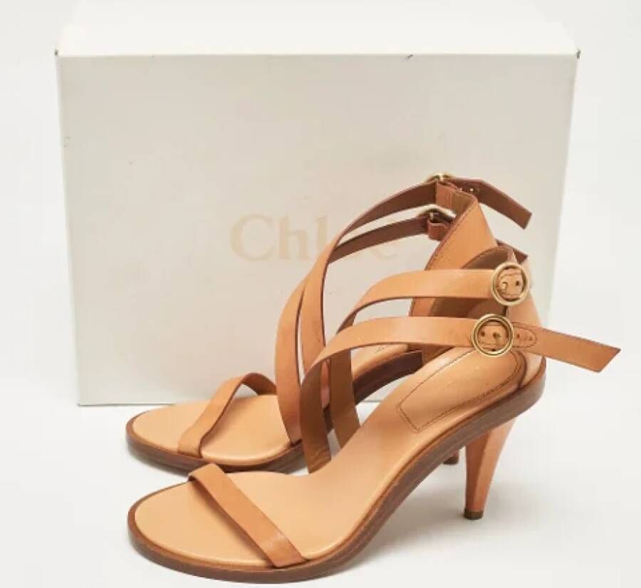 Chloé Pre-owned Leather sandals Beige Dames