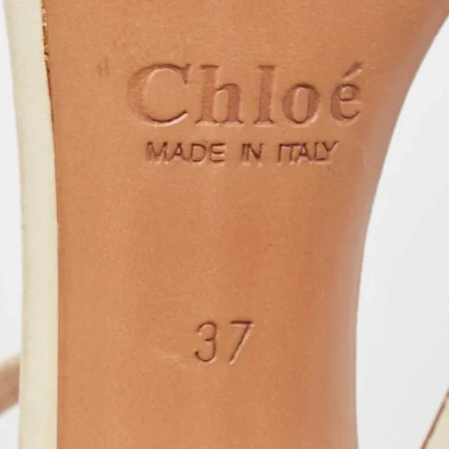 Chloé Pre-owned Leather sandals Beige Dames