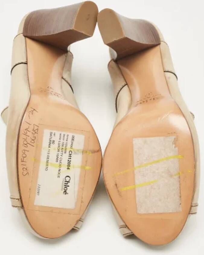 Chloé Pre-owned Leather sandals Beige Dames