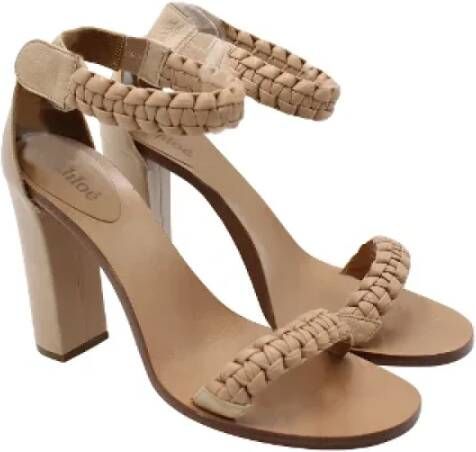 Chloé Pre-owned Leather sandals Beige Dames