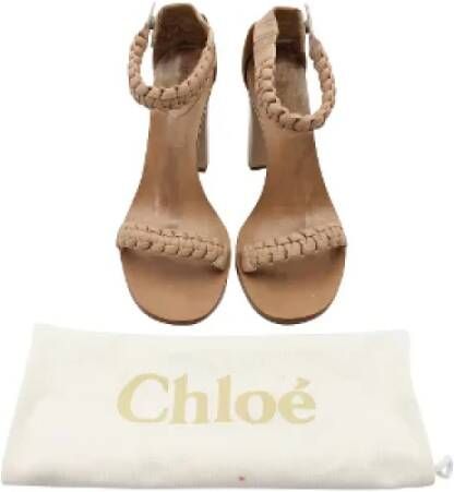 Chloé Pre-owned Leather sandals Beige Dames