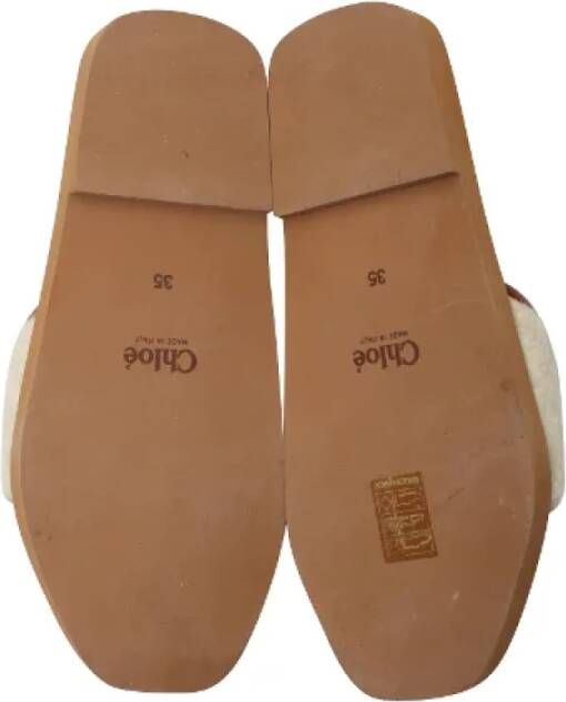 Chloé Pre-owned Leather sandals Beige Dames