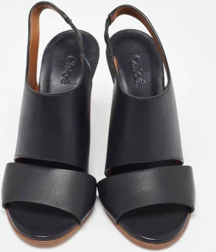 Chloé Pre-owned Leather sandals Black Dames