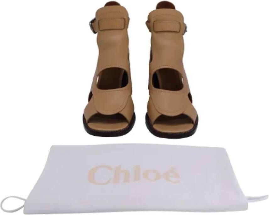 Chloé Pre-owned Leather sandals Brown Dames