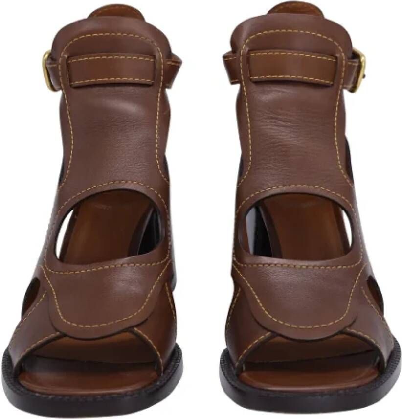 Chloé Pre-owned Leather sandals Brown Dames