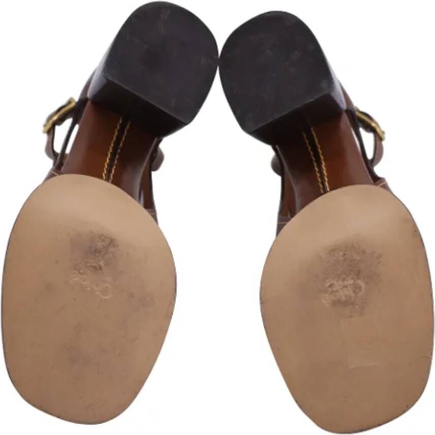 Chloé Pre-owned Leather sandals Brown Dames