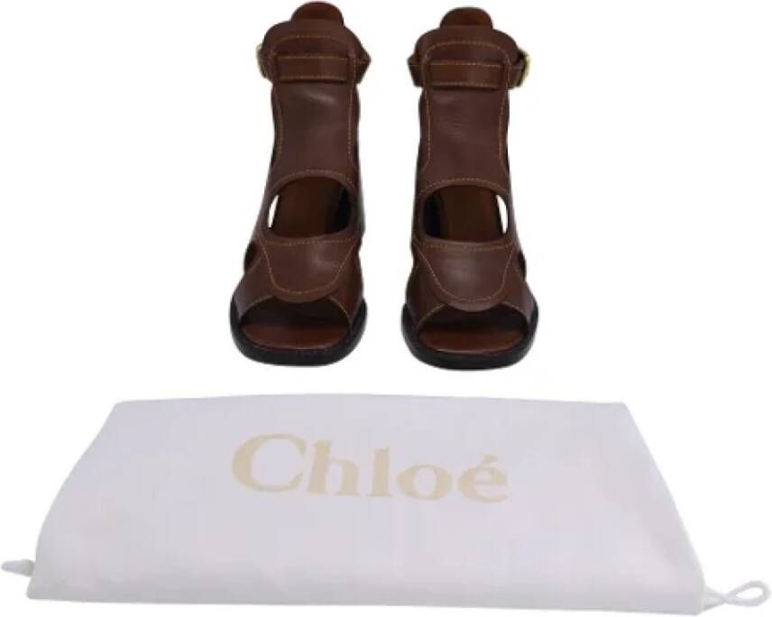 Chloé Pre-owned Leather sandals Brown Dames