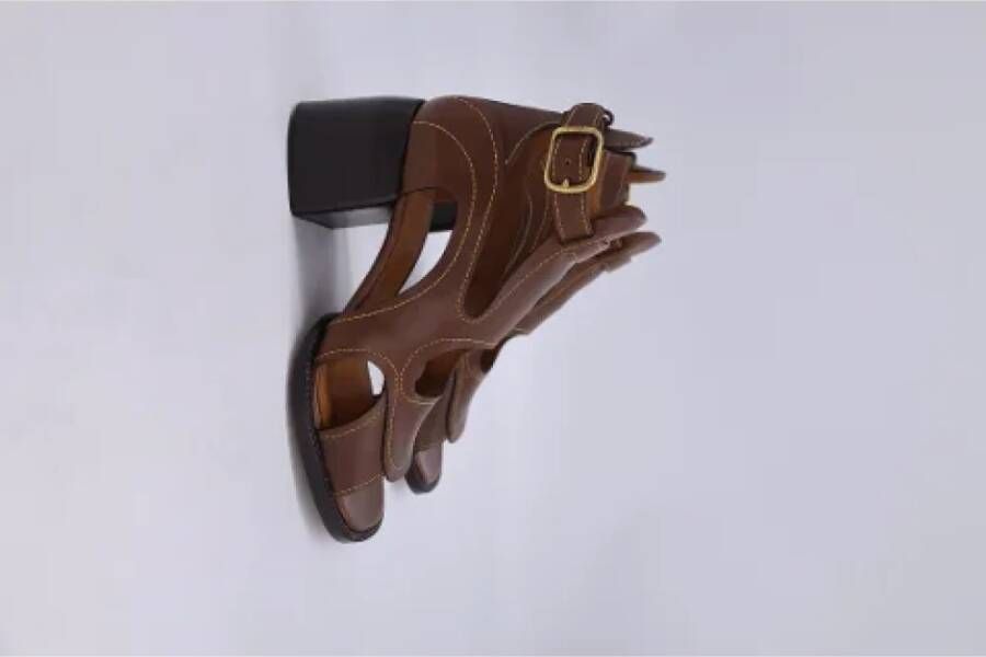 Chloé Pre-owned Leather sandals Brown Dames