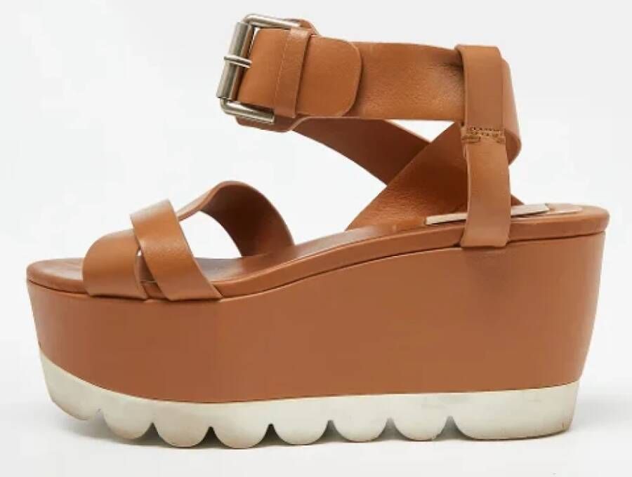 Chloé Pre-owned Leather sandals Brown Dames