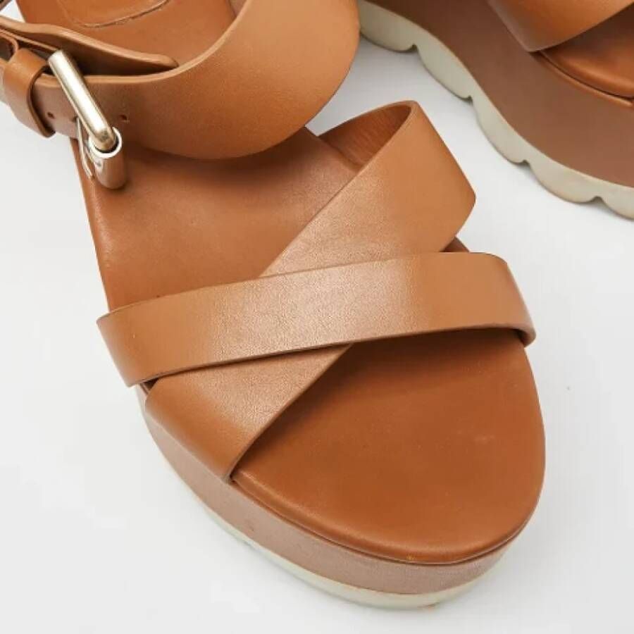 Chloé Pre-owned Leather sandals Brown Dames