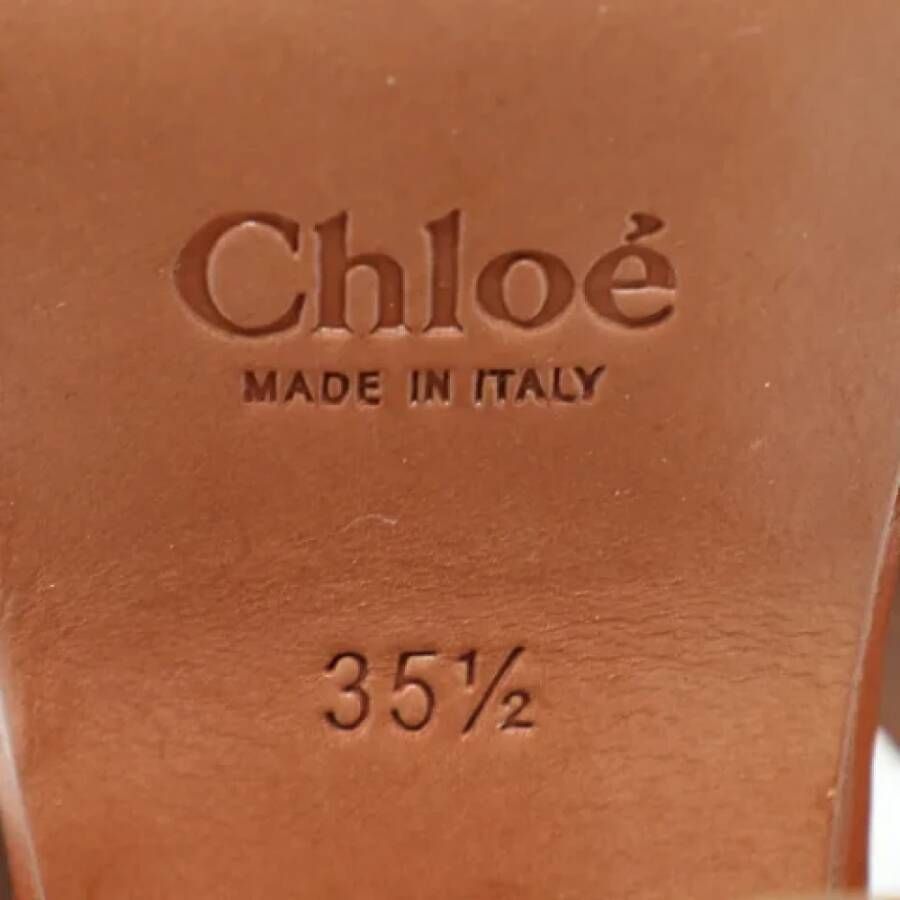 Chloé Pre-owned Leather sandals Brown Dames