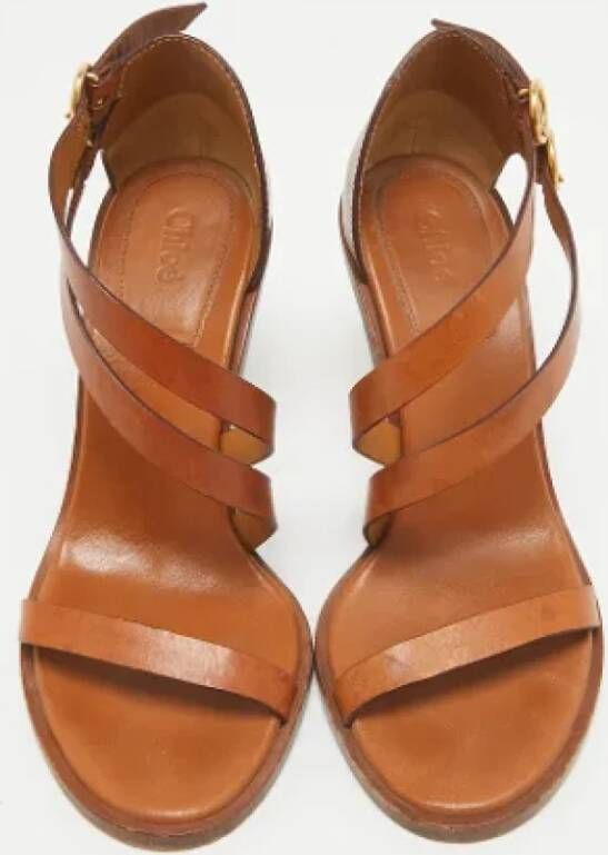 Chloé Pre-owned Leather sandals Brown Dames