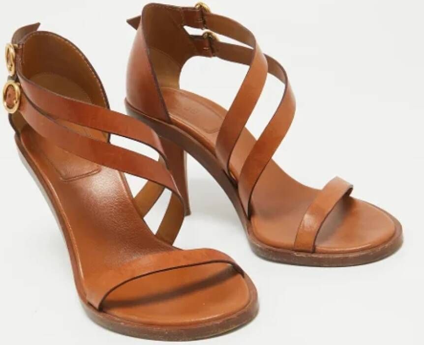 Chloé Pre-owned Leather sandals Brown Dames