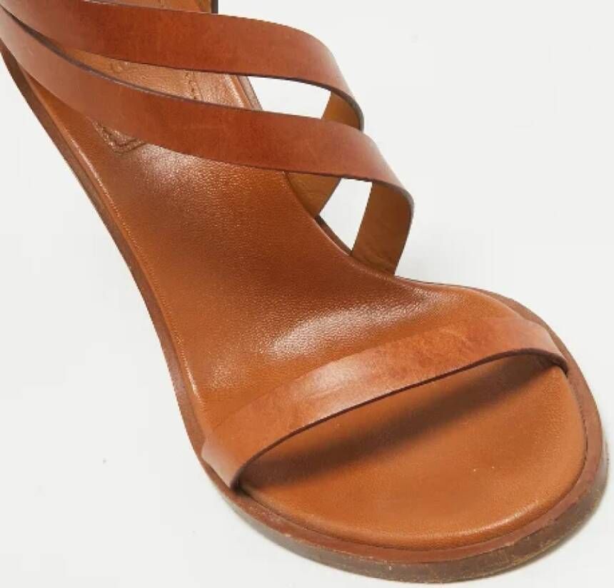 Chloé Pre-owned Leather sandals Brown Dames