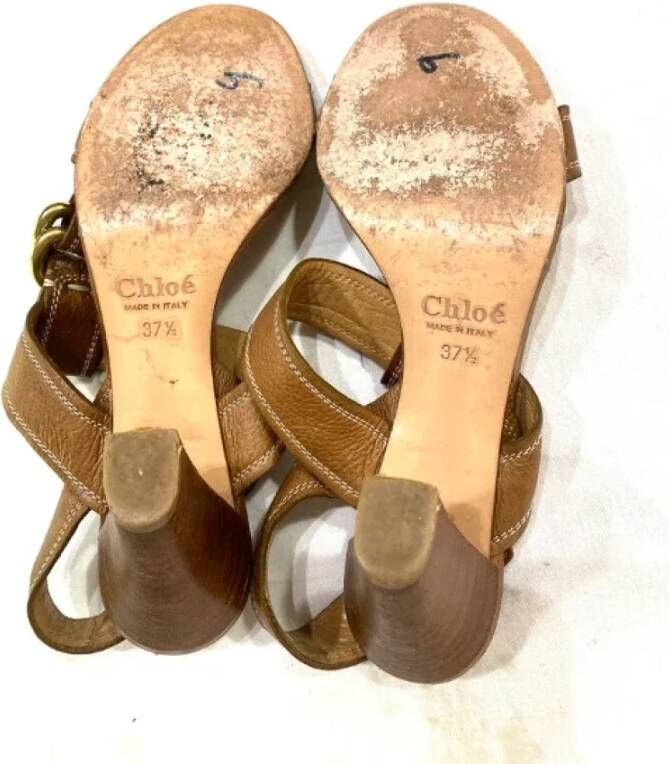 Chloé Pre-owned Leather sandals Brown Dames