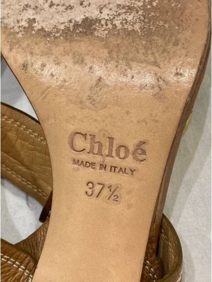 Chloé Pre-owned Leather sandals Brown Dames