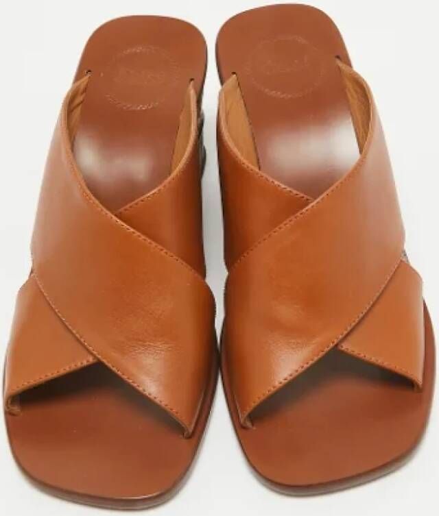 Chloé Pre-owned Leather sandals Brown Dames