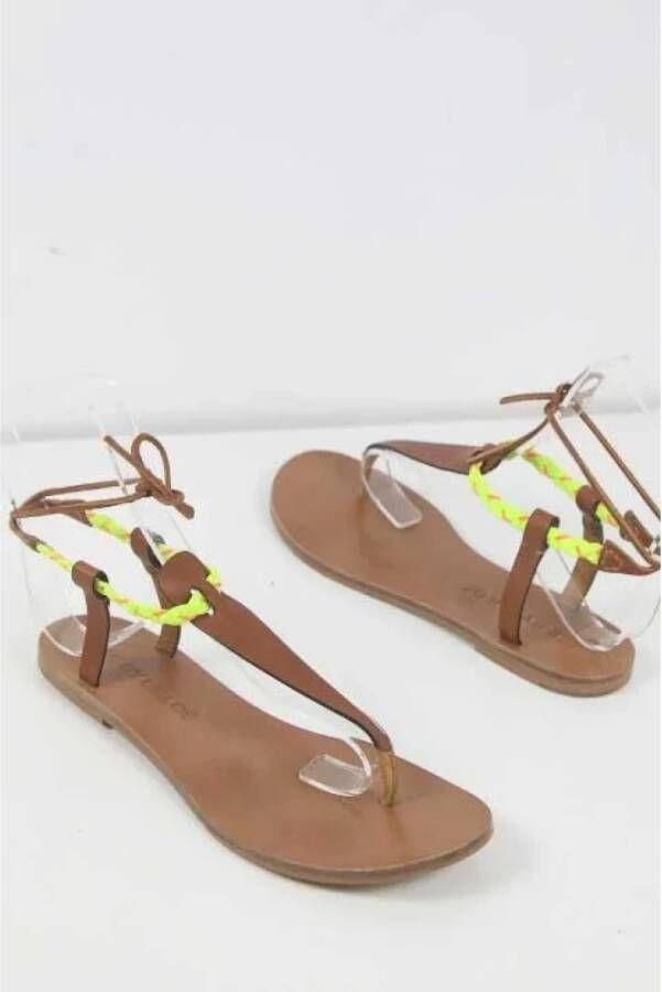 Chloé Pre-owned Leather sandals Brown Dames