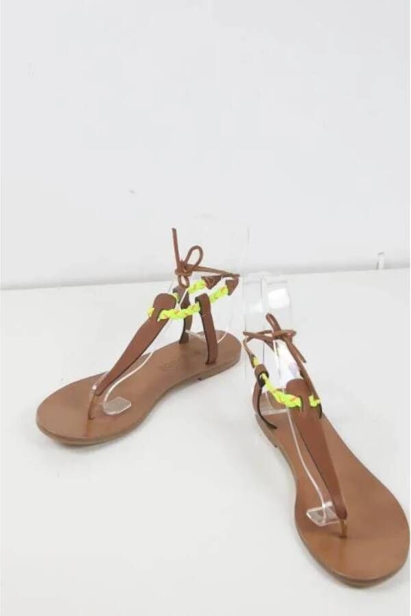 Chloé Pre-owned Leather sandals Brown Dames