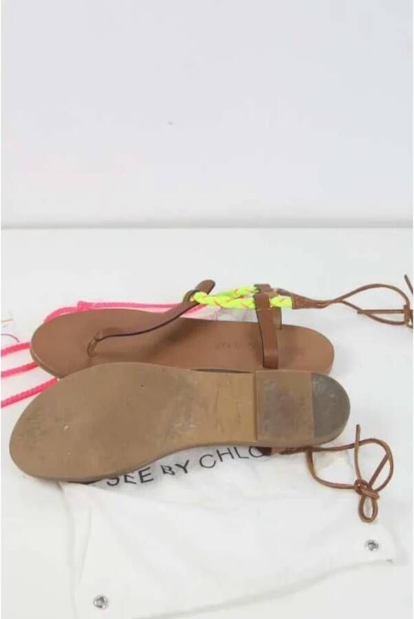 Chloé Pre-owned Leather sandals Brown Dames