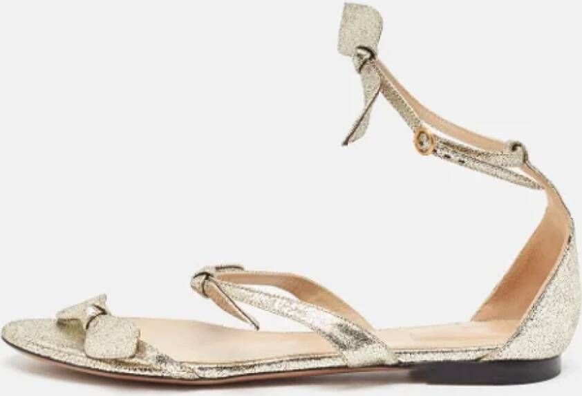 Chloé Pre-owned Leather sandals Gray Dames