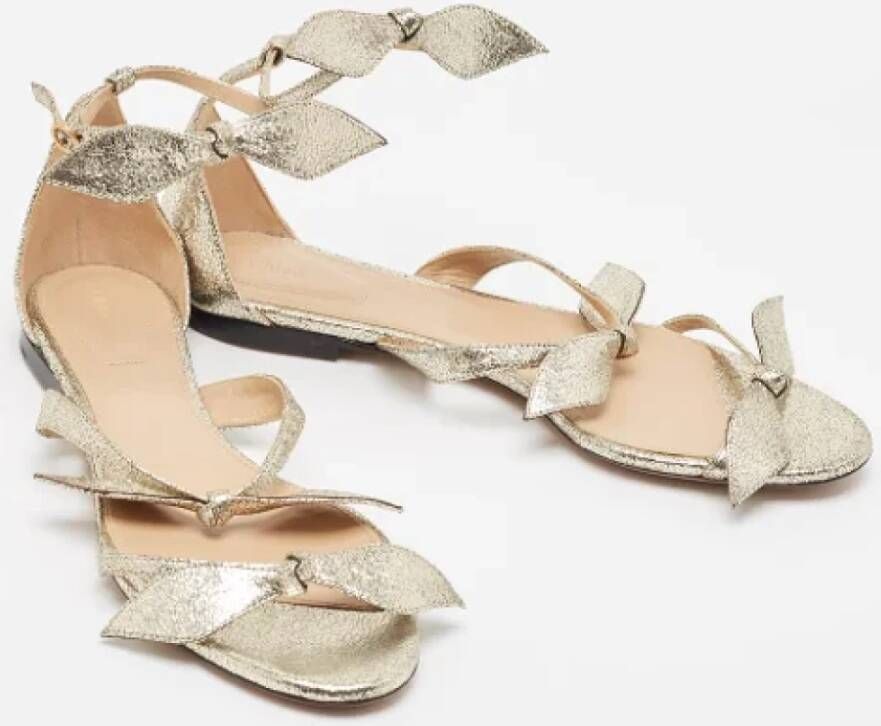 Chloé Pre-owned Leather sandals Gray Dames