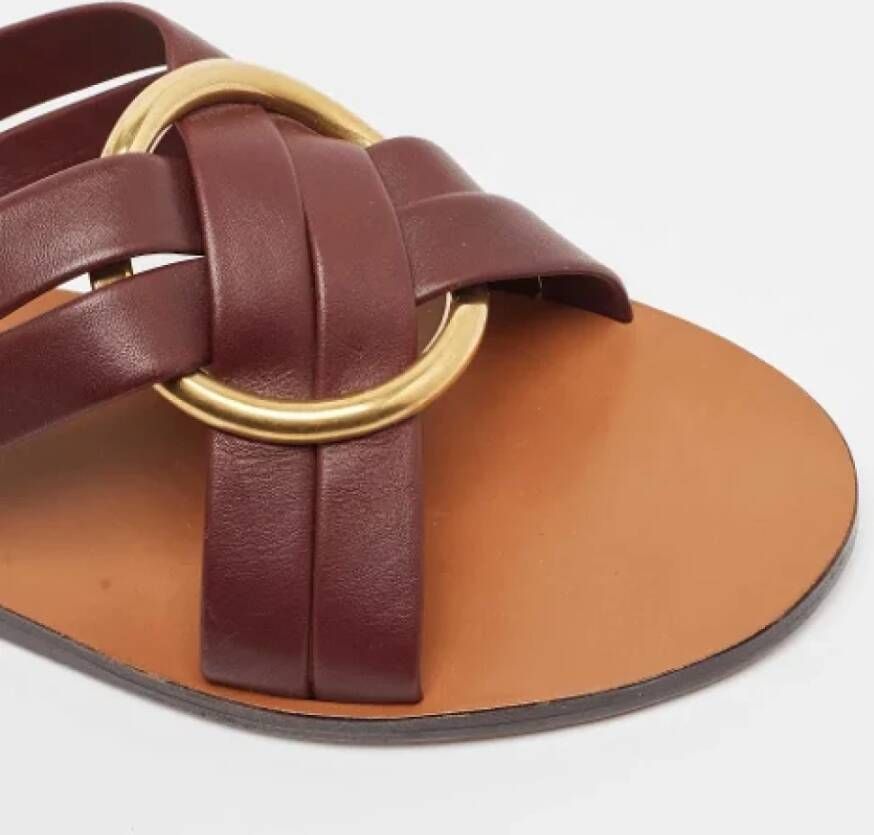 Chloé Pre-owned Leather sandals Red Dames