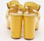 Chloé Pre-owned Leather sandals Yellow Dames - Thumbnail 4